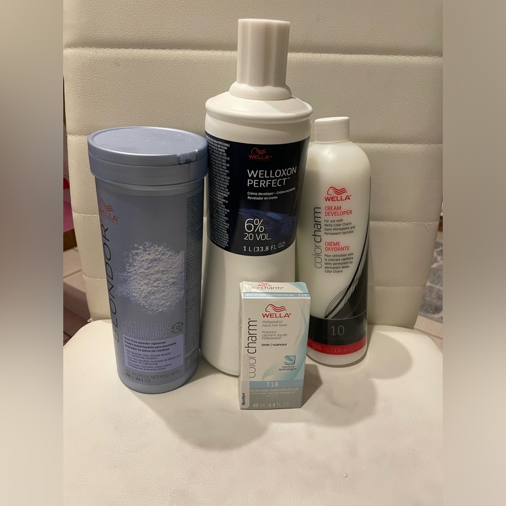 Wella blondor bleach and developer